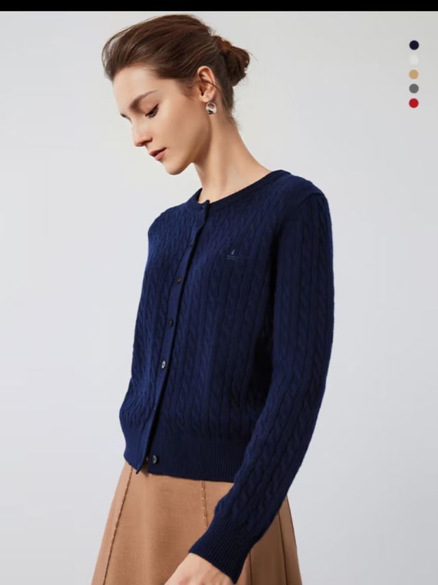 打工人早春通勤必备：Navigare 全羊毛针织开衫