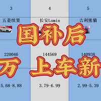 十万内电车选购指南！国补后1.X万上车新能源