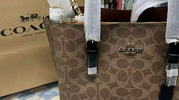 蔻驰COACH女士中号手提单肩斜挎包托特包CV965IMQRX-X