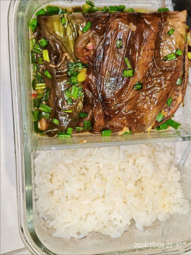 打工人带饭日记，油爆茄子