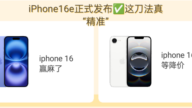 iPhone16e正式发布✅️这刀法真“精准”