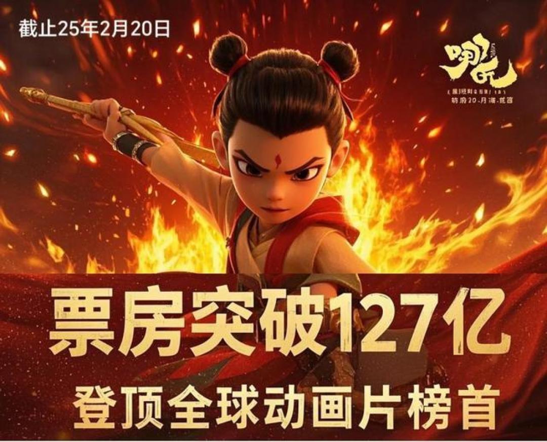 《哪吒2》票房破128亿,冲击全球前三成新目标