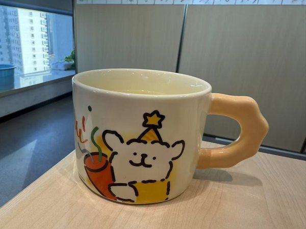 线条小狗奶酪系列马克杯
