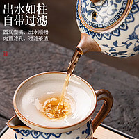 初伍汝窑缠枝莲青花茶漏：优雅泡茶，尽享茶香