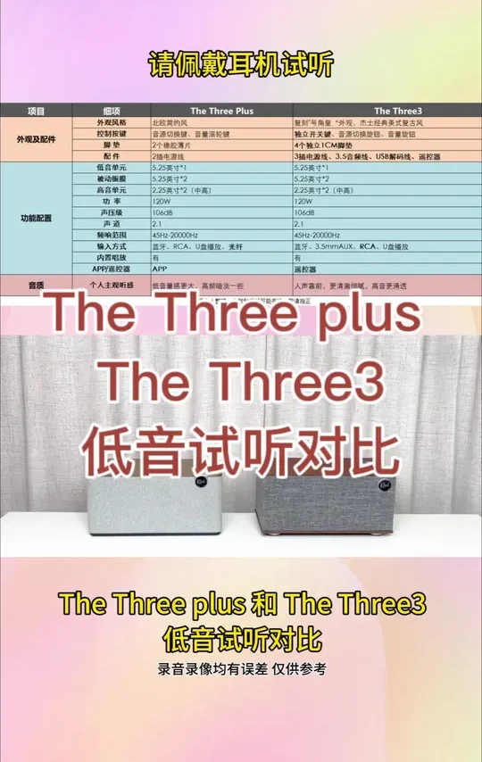 杰士The Three Plus和The Three3 参数和低音试听对比#蓝牙音箱 #高性价比音箱推荐#three3 #threeplus #klipsch音响