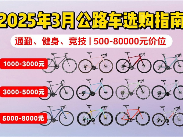 【性价比公路车推荐】2025年3月公路自行车选购指南：新手入门公路车怎么挑？400-8000元价位/喜德盛/迪卡侬/UCC 等品牌27款推荐！良心推荐不踩坑！