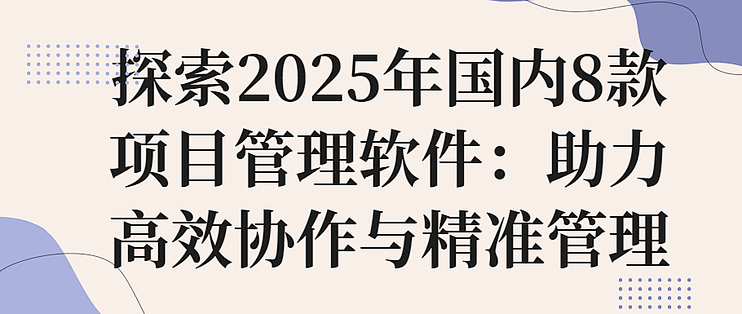 探索2025年国内8款项目管理软件：助力高效协作与精准管理_办公软件_什么值得买