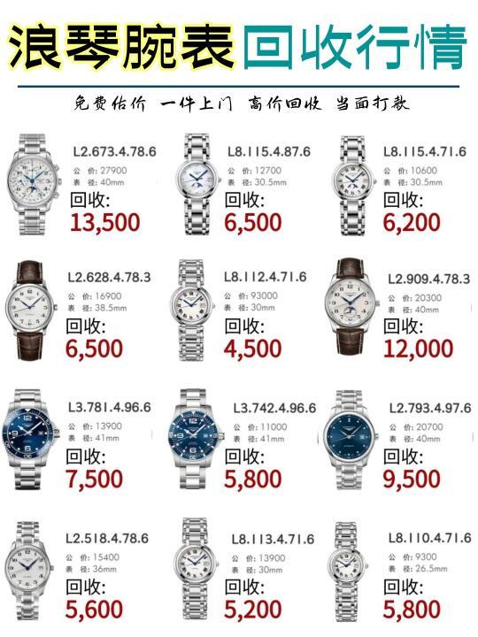 浪琴手表回收行情 | 浪琴腕表⌚️回收