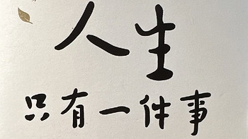 看完这本书，我停止了内耗焦虑和拧巴《人生只有一件事》