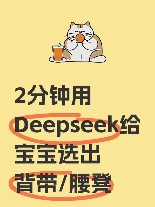 2分钟用Deepseek给宝宝选出背带/腰凳