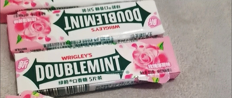 被绿箭炫凉玫瑰薄荷口香糖拿捏了！