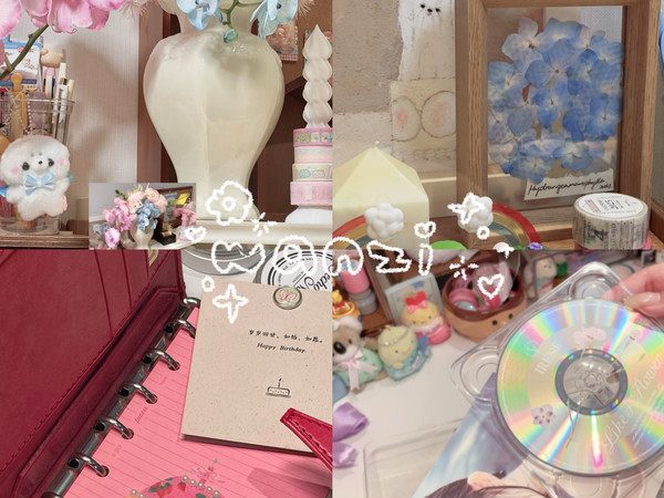 vlog 25-1 ꉂ ･ ･ ☆：生日月鲜花+干花｜like a flower｜轻松熊rement｜迟到的新年祝贺