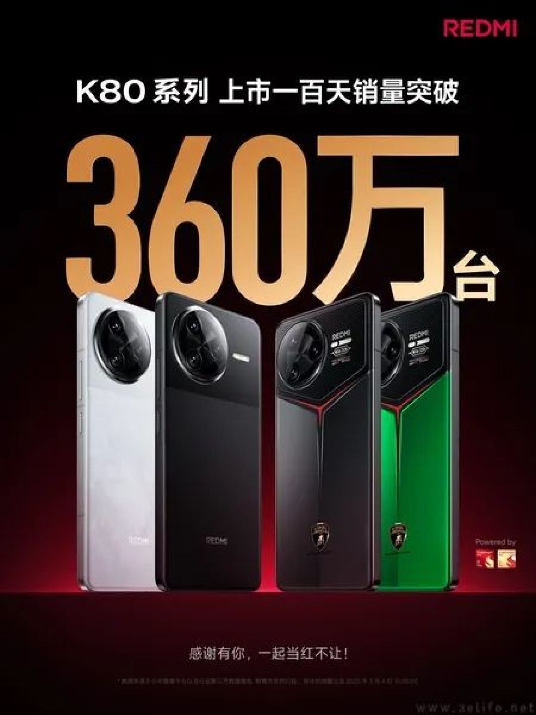 REDMI K80系列市场表现不俗，销量已超360万