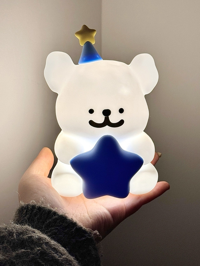 超萌夜灯，点亮黑夜！言仓 线条小狗小夜灯