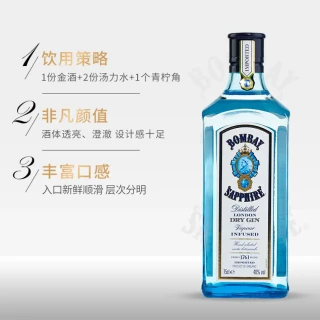 英国瑰宝孟买金酒，微醺必备🥃