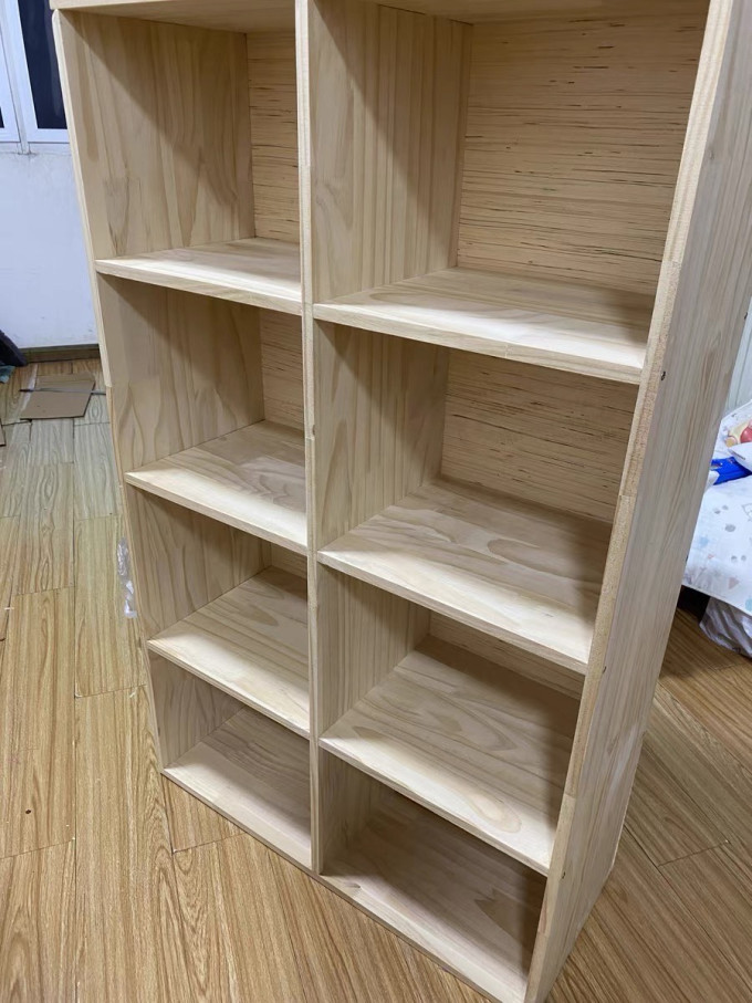 格子收纳柜落地实木书柜储物柜