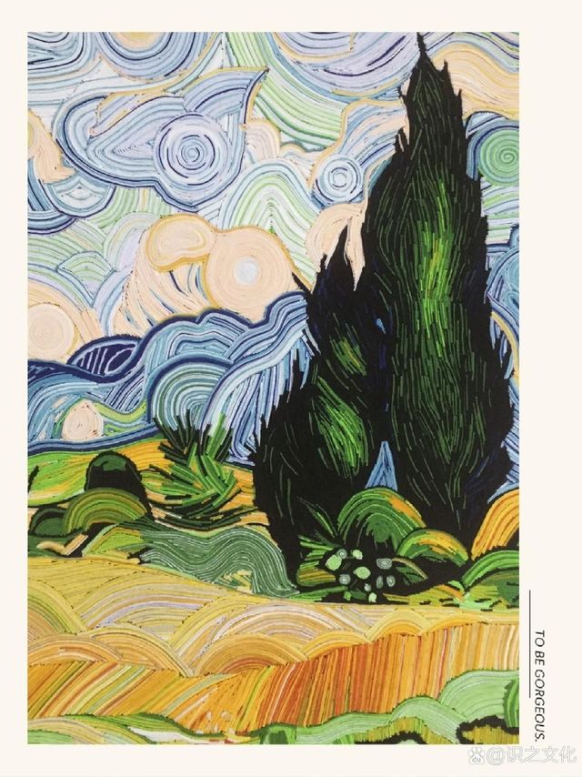 🔶手作手工‖不织布拼贴画☆梵高🔶