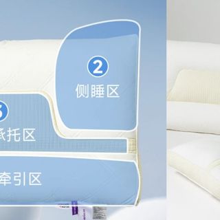 恬派上新气绒枕，60s全棉亲肤面料、物理抗菌抑螨、人体工学承托