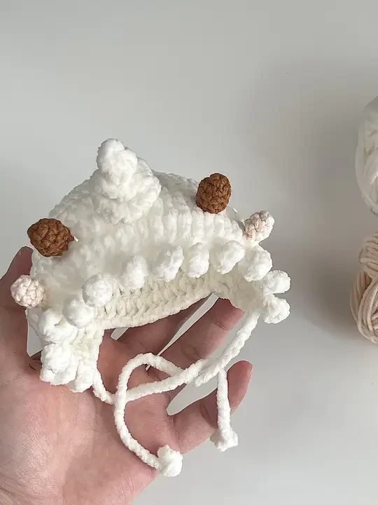 懒羊羊娃帽视频教程～ #手工diy #10cm #钩针编织 #手工