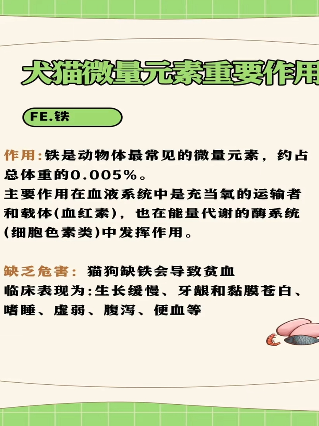 犬猫微量元素的重要性