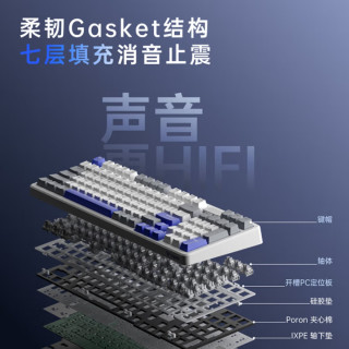 国补低至220元，凯华定制快银：雷柏 V700 DIY-98 客制化多模无线机械键盘上架预约