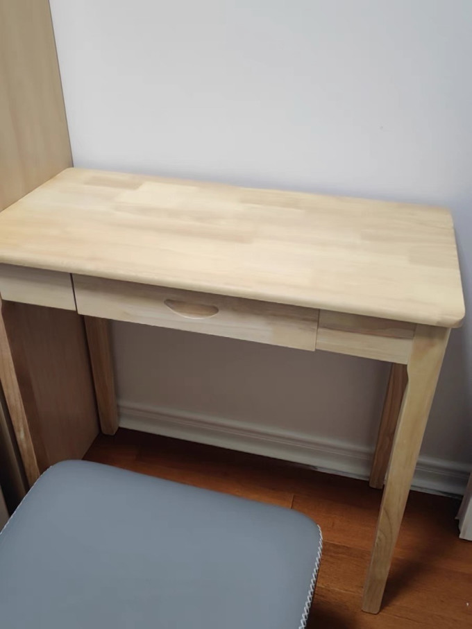 全实木书桌电脑桌家用靠墙桌子带抽屉