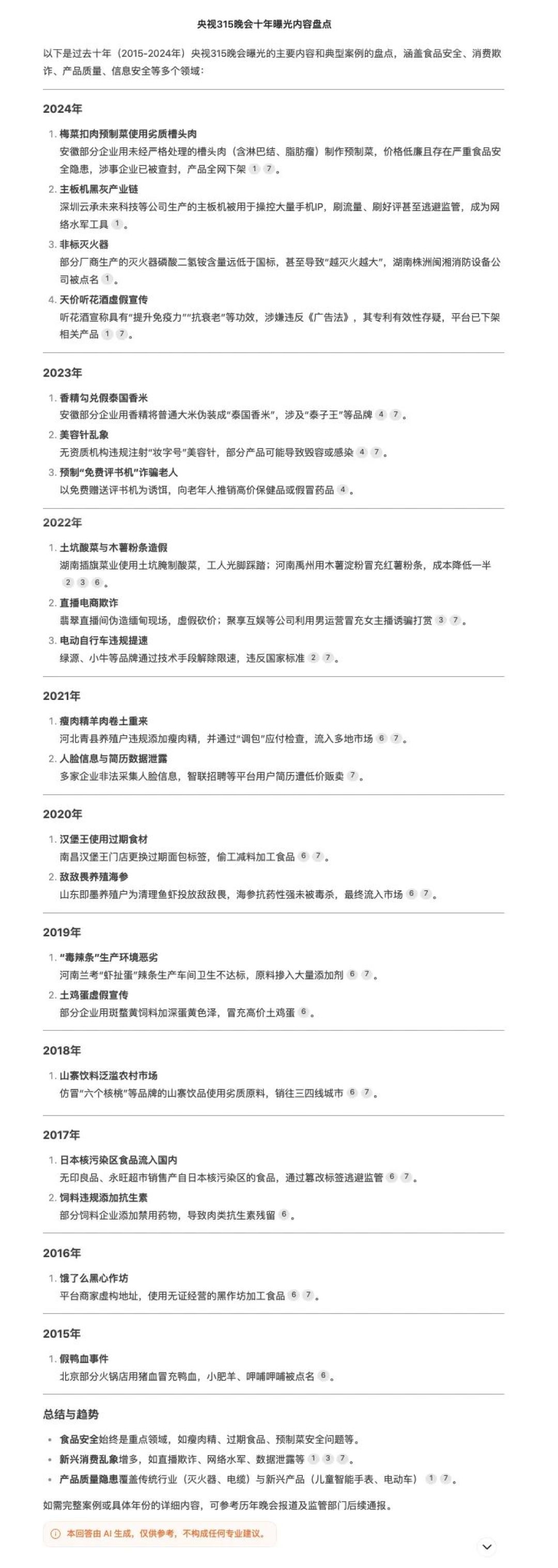 315吃瓜指南:大模型预测三大翻车品类