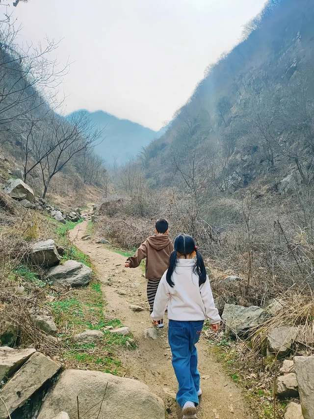 西安出发1h🉑看大鹅🐓公鸡的徒步路线。今年第三爬，虽然没有登顶，但玩的很开心
西安开车过去1h，我们10点出发，快到山下有吃饭的
吃碗面🍜或者凉皮肉夹馍
然后去🅿️停车5y
❤️土路➕小段石头路，比较