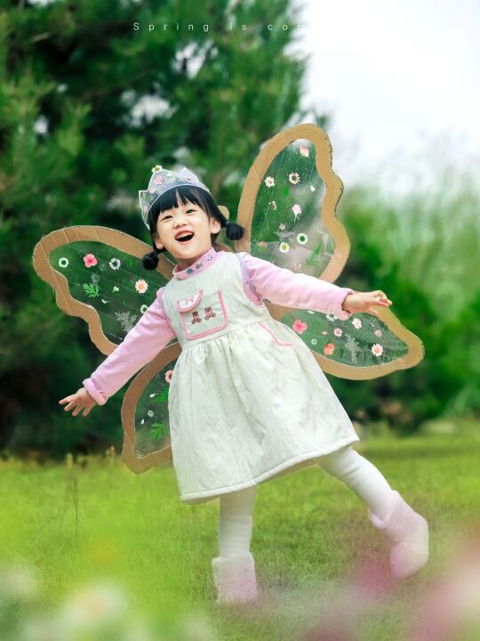 自然美育|🌸自制春日 花花蝴蝶翅膀✅附教程