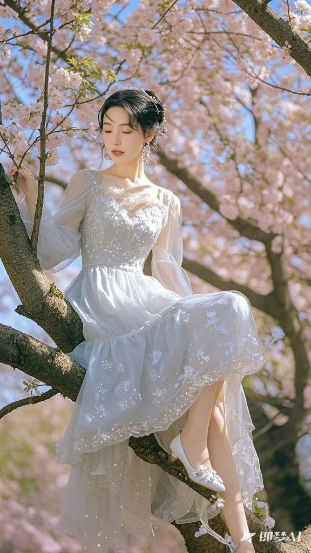 春日仙女裙图鉴:薄纱蛋糕裙暗藏腰线,新中式刺绣穿出东方灵气