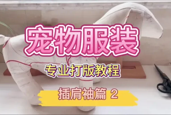 宠物服装打版教程｜最适合狗狗的版型插肩袖后续 #宠物#宠物服装 #狗狗衣服#宠物服装打版#狗狗衣服制作