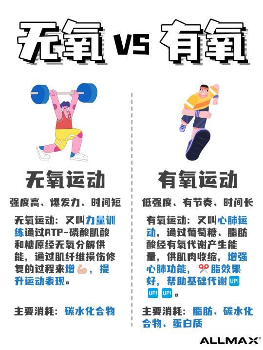 无氧vs 有氧，训练效果大不同！💪🔥