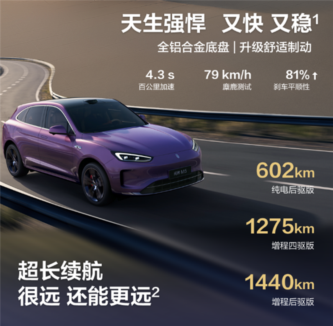 全系搭载华为高阶智驾ADS 3.3!问界M5 Ultra上市:22.98万元起