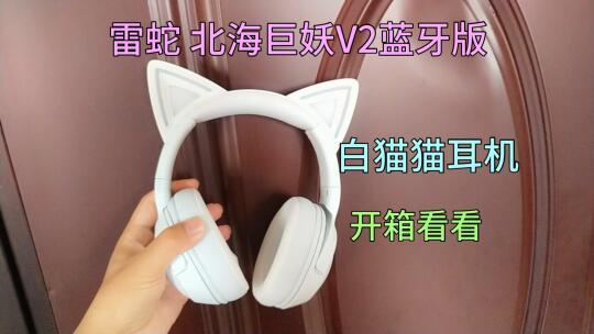 开箱了一个 雷蛇新款 猫猫耳机蓝牙版
