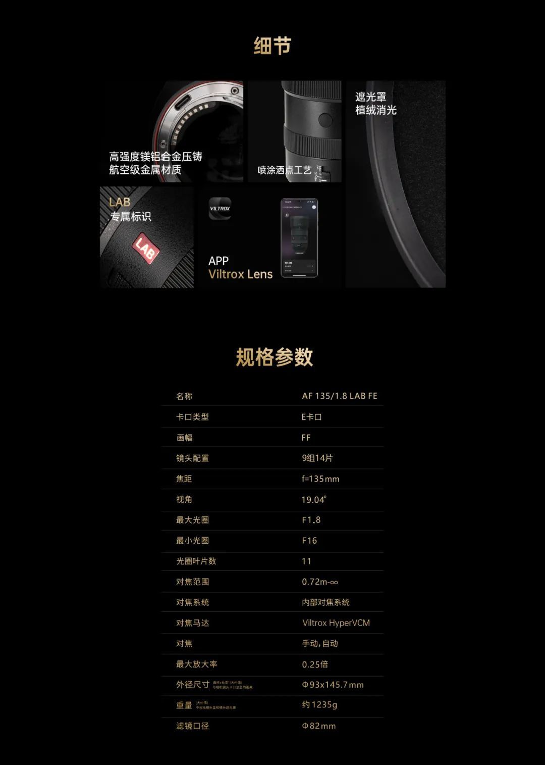 首发价4959元，唯卓仕AF 135mm F1.8 LAB Z卡口镜头正式上市
