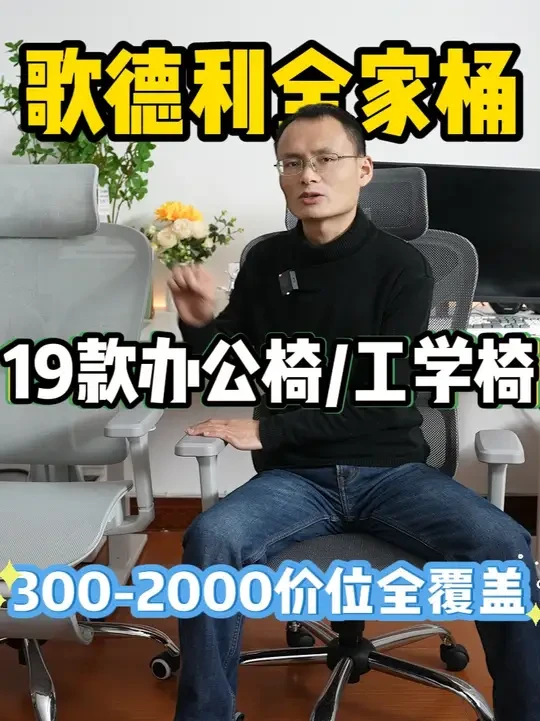 【歌德利全家桶】19款办公椅/人体工学椅详细讲解 300-2000价位全覆盖(20250318) #歌德利人体工学椅 #歌德利V1 #歌德利G22 #歌德利J2 #歌德利C12