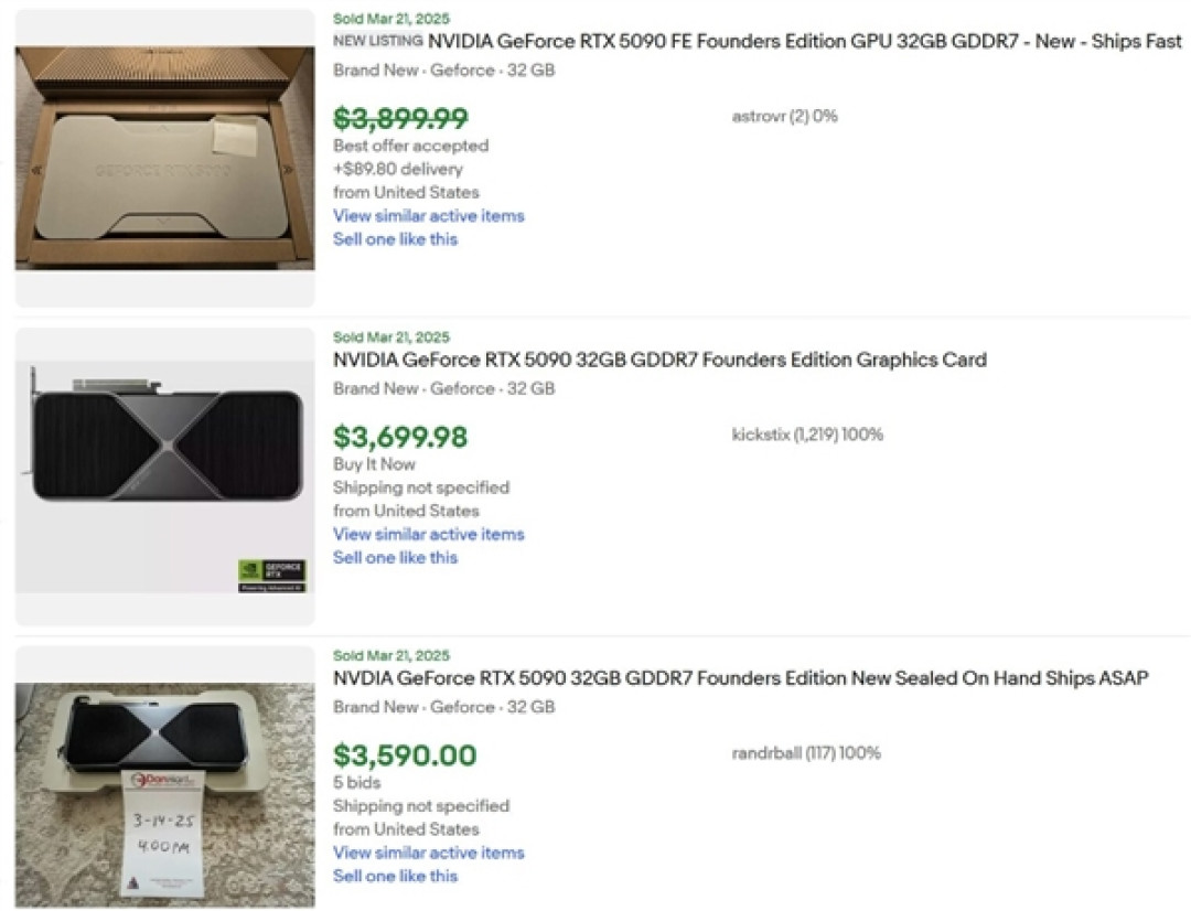 期待早日回归原价!RTX 5090 FE公版二手价正缓慢下降