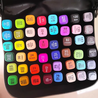 【孩子画画必备】Touchmark马克笔，48色防水速干，画得爽！