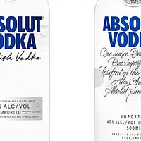 绝对（Absolut）伏特加 洋酒 40度 原味 500ml 