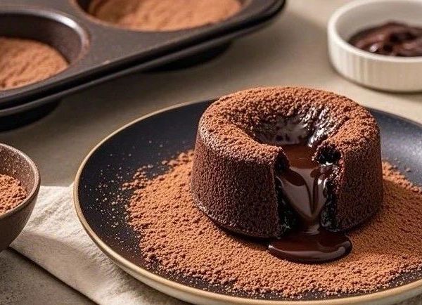 从零开始教你做出这款“网红级”爆浆巧克力熔岩蛋糕！