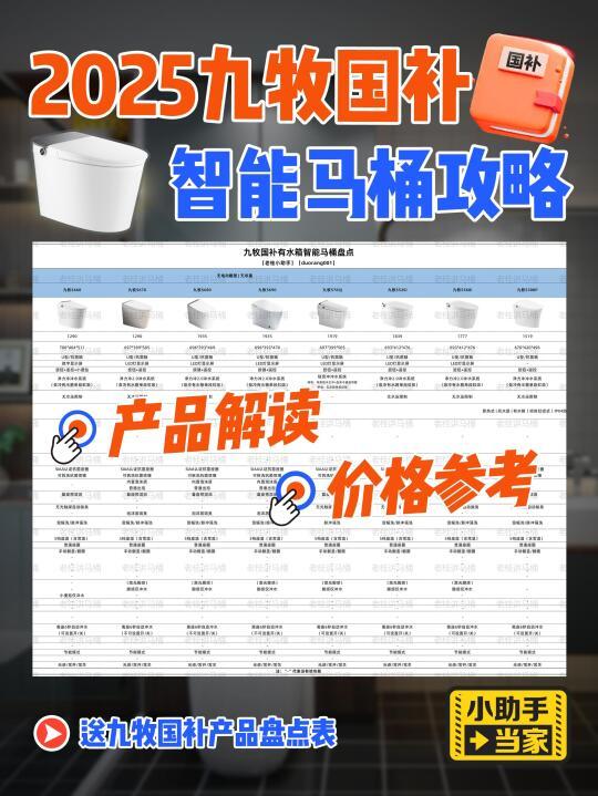 🧐2025九牧国补智能马桶攻略