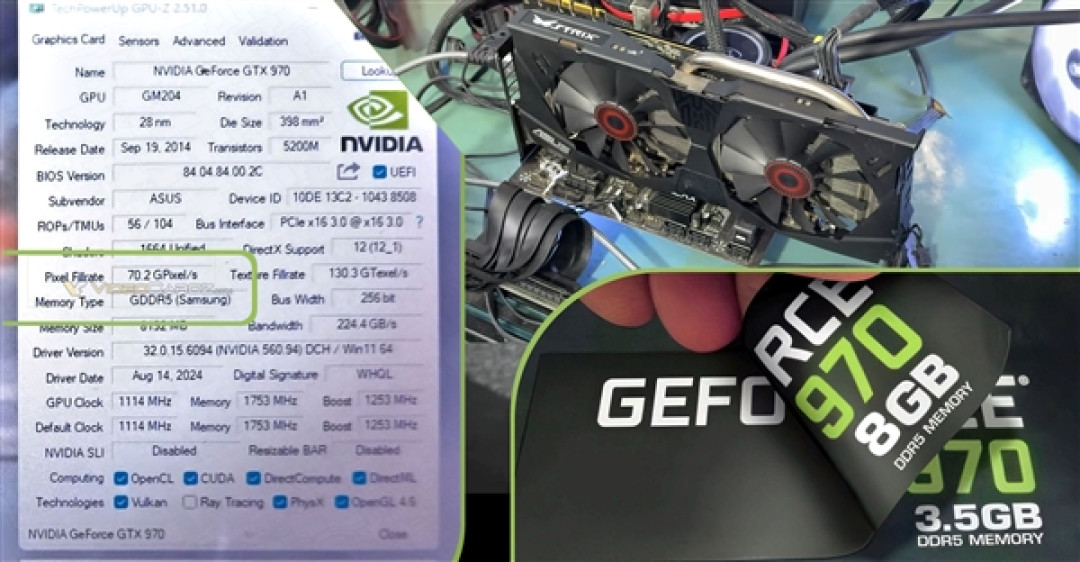 11年前犯下弥天大错的NVIDIA GTX 970重生了!升级8GB显存