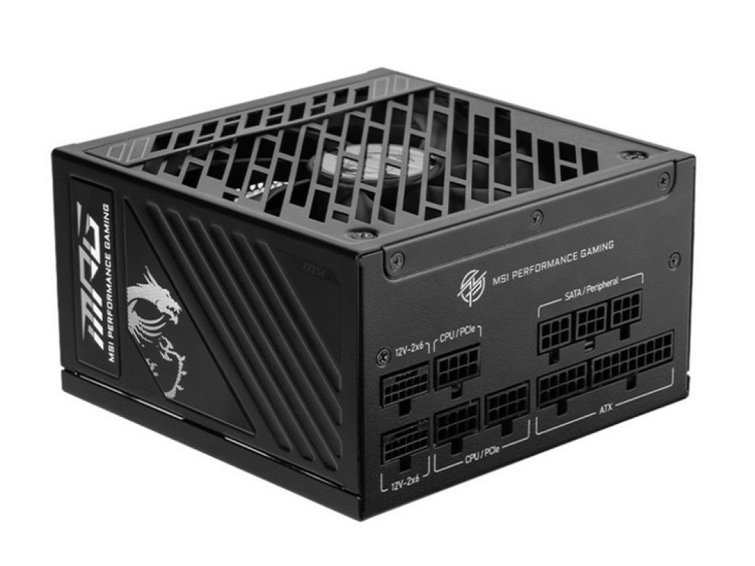 微星发布 MPG A1250GS PCIE5 电源、金牌效能、支持顶级 RTX 5090 显卡