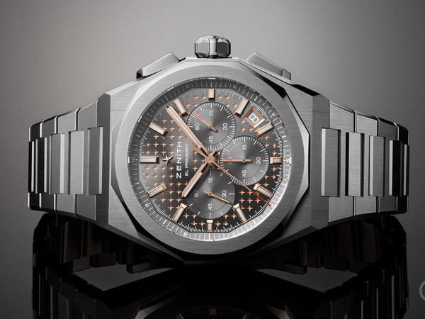 ZENITH真力时发布首款DEFY巅峰系列天际计时码表精品店特别版，于岩灰色与金色的惊艳组合之中融入1/10秒计时功能