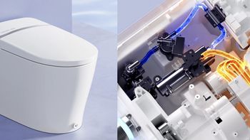 云米智能马桶Nano 2E，低水压大冲力、脚踢离座冲水、风温座温水温三挡可调