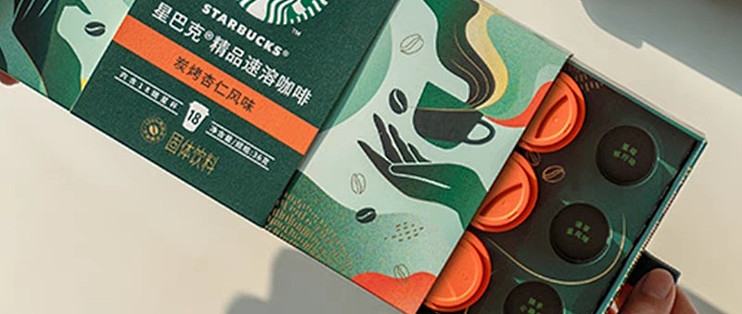 春日咖啡新宠星巴克随星杯20系列炭烤杏仁速溶咖啡