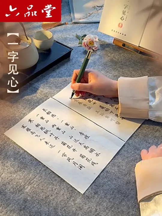 初学者就选择这套字帖练字吧，很好掌握的哦#练字静心修心 #写字是一种生活 #练字 #六品堂 #六品堂官方旗舰店