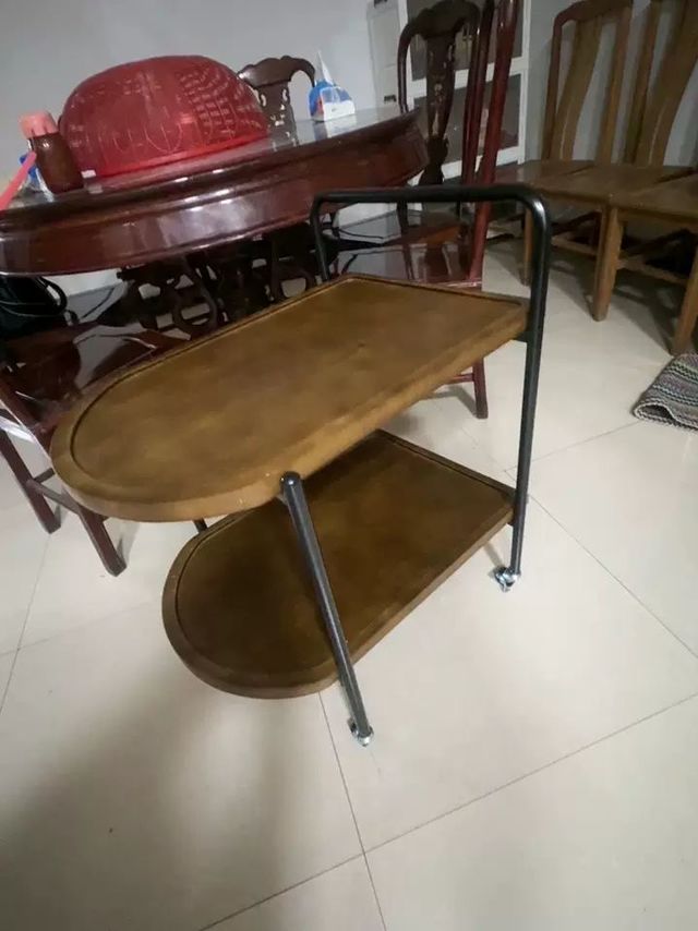 可移动置物架落地实木边几收纳架子