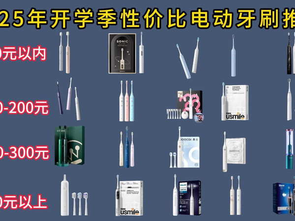 【国补电动牙刷推荐】2025年2月电动牙刷推荐，小米、罗曼、徕芬、欧乐B等热门品牌怎么选？口碑性价比谁更好？50-600元内哪家值得选择？