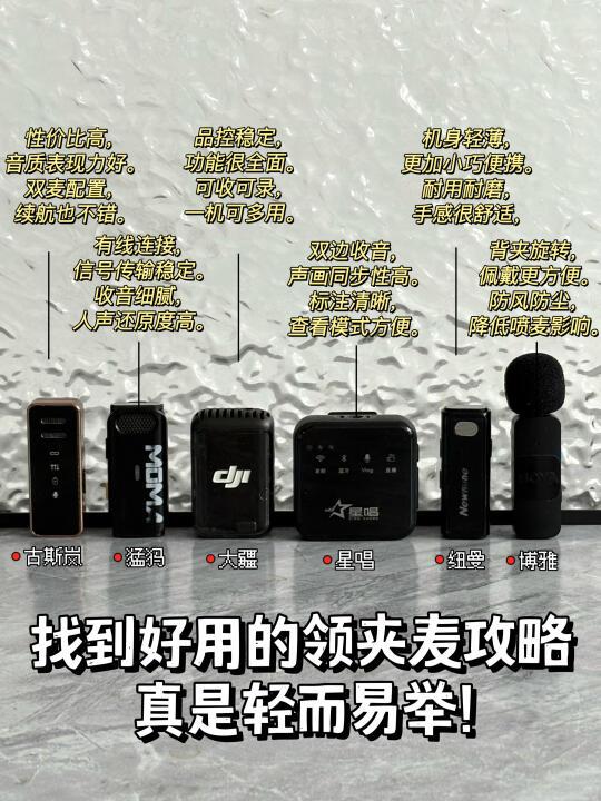 轻松找到！好用又全面的领夹麦克风攻略！